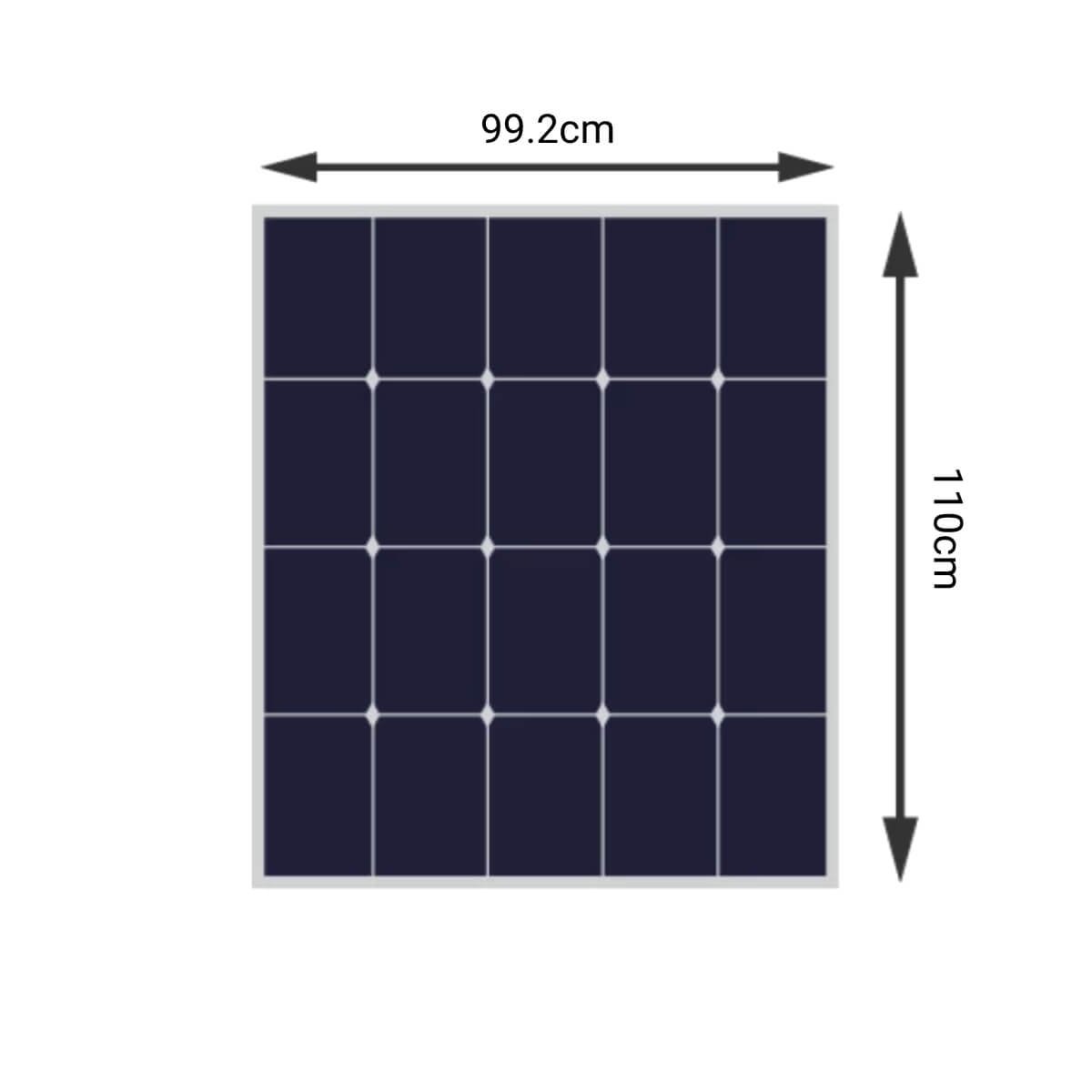 400W Solar Panel Kit – 2x 200W square dimensions