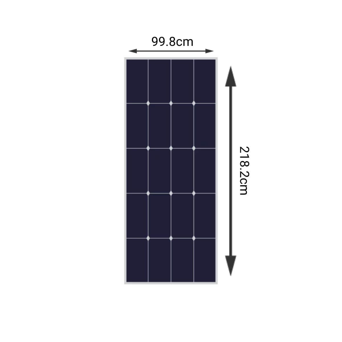 455W Solar Panel Kit – 1x 455W dimensions