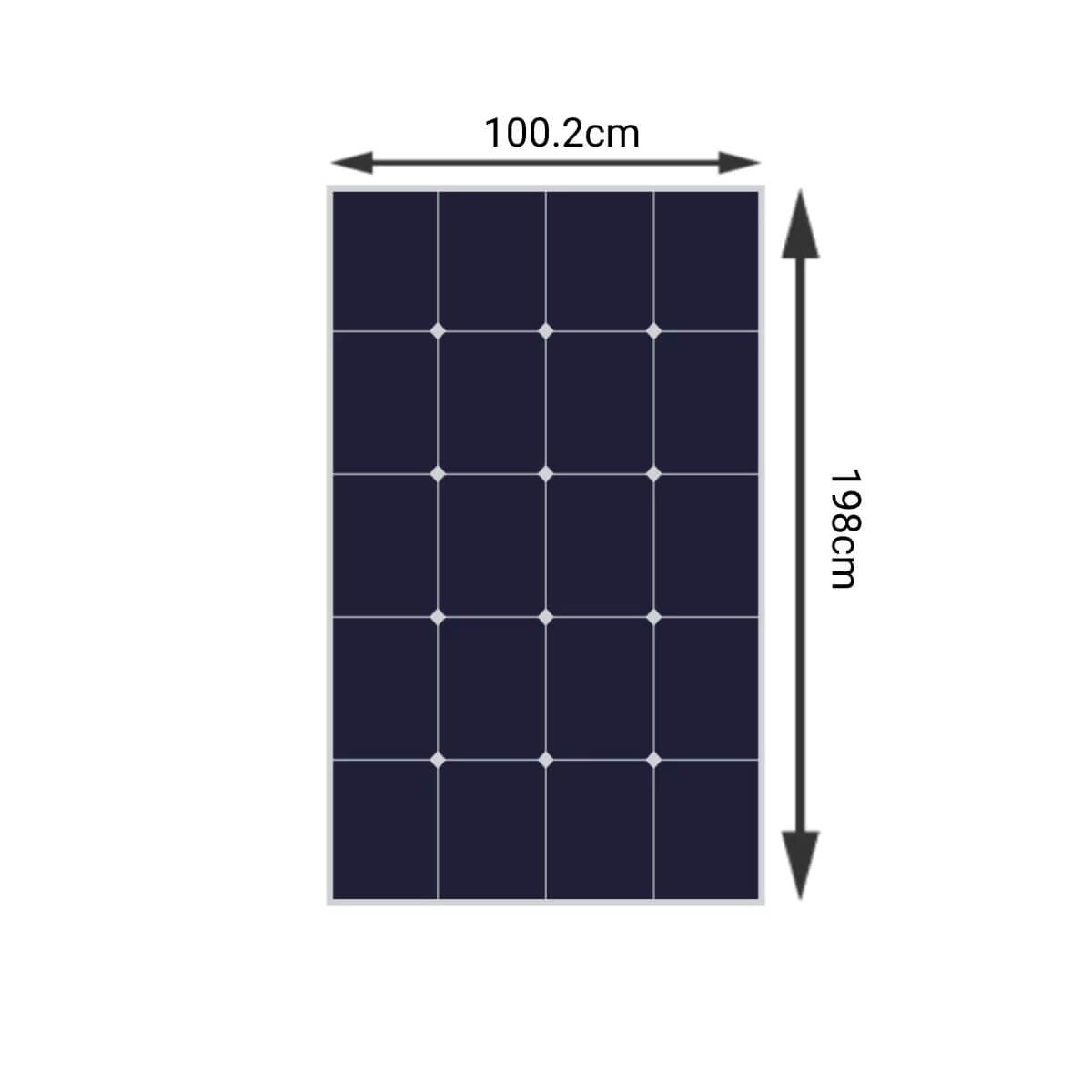 720W Solar Panel Kit – 2x 360W dimensions