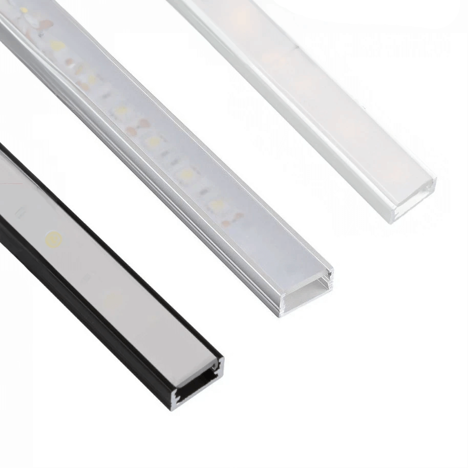 12V LED Strip Light - Surface Mount, 2m - Black, White or Silver