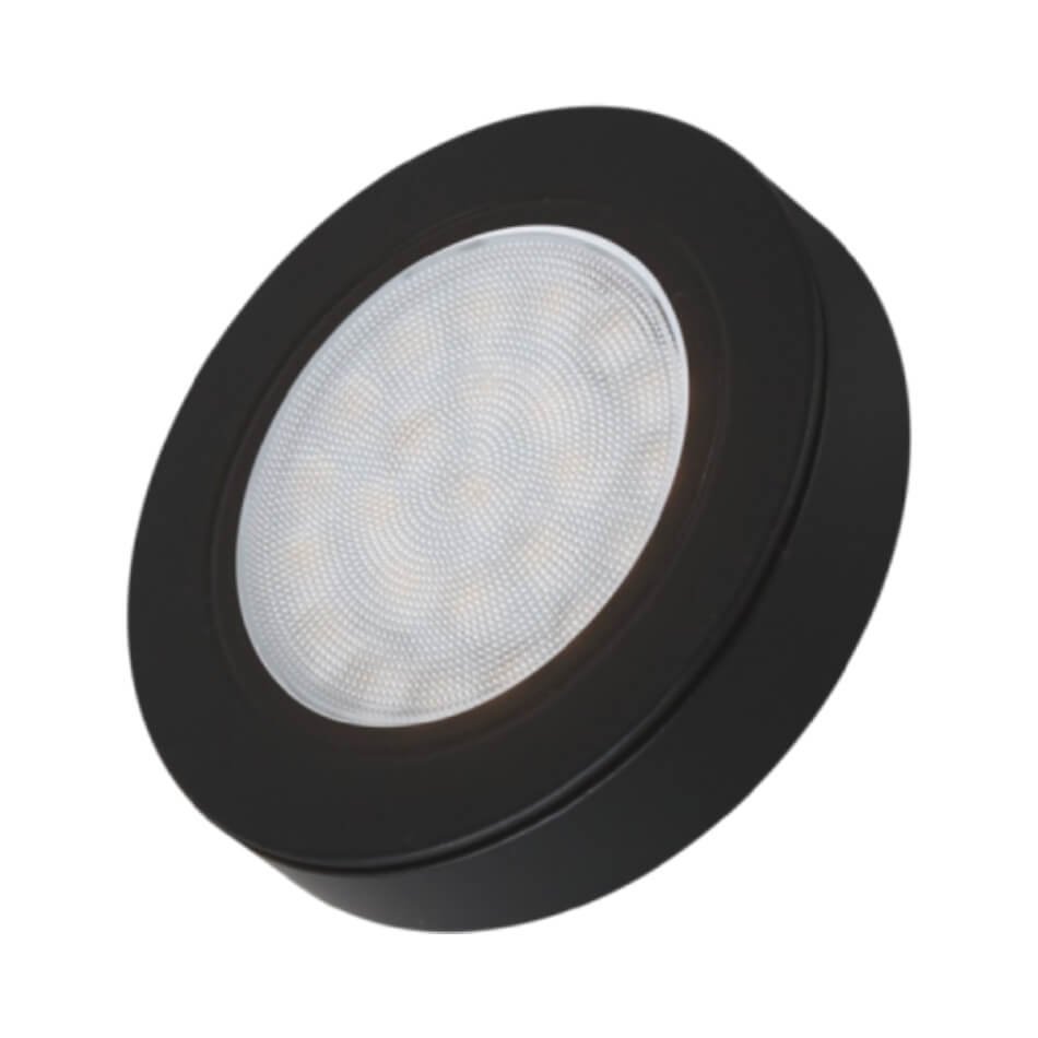 12V LED Spotlight - Oval Surface Mount, 2W - Black