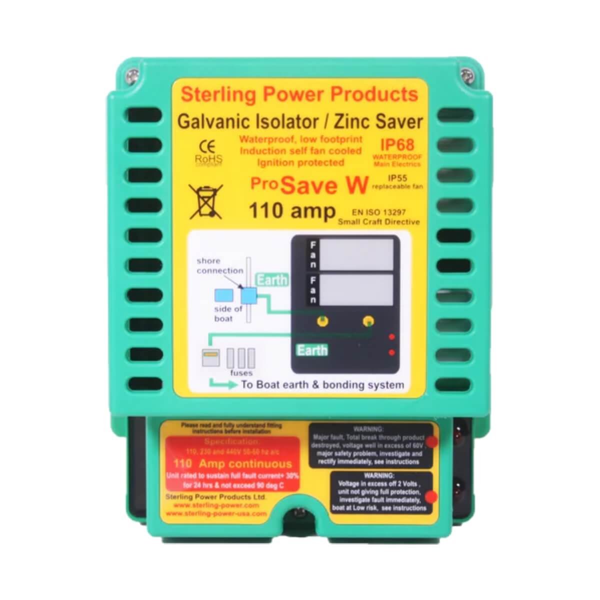 Sterling Galvanic Isolator 130A Zinc Saver Pro Save W Waterproof Sterling Galvanic Isolator 130A Zinc Saver Pro Save W Waterproof