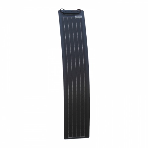30W Semi-Flexible Solar Panel (Ultra-Narrow) - Monocrystalline Panel with white parallel lines, featuring a handle at the top for easy carrying.