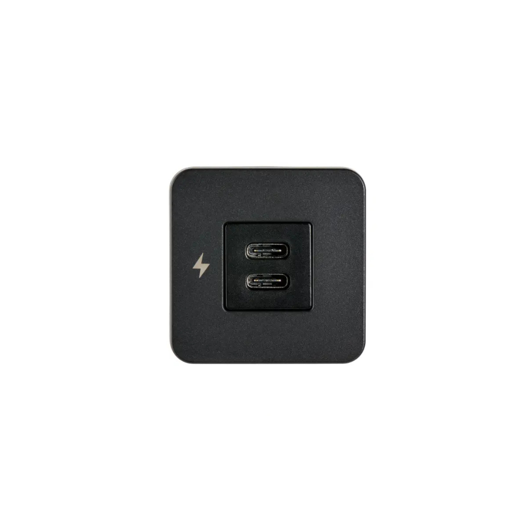Scanstrut TILE 12/24V charging socket - 2x USB-C, black