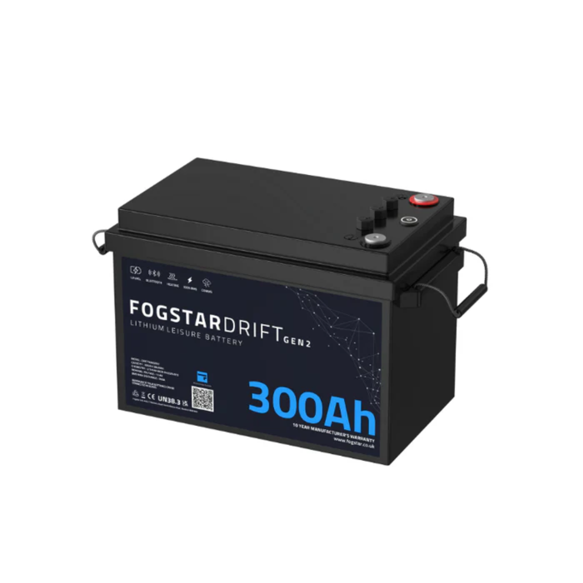 Fogstar Drift Gen2 300Ah 12V lithium leisure battery - lifepo4 for campervan electrical systems