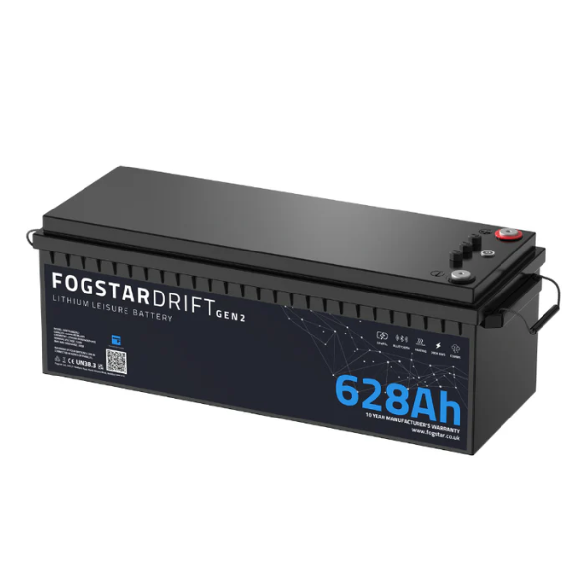 Fogstar Drift Gen2 628Ah 12V lithium leisure battery - lifepo4 for campervan electrical systems