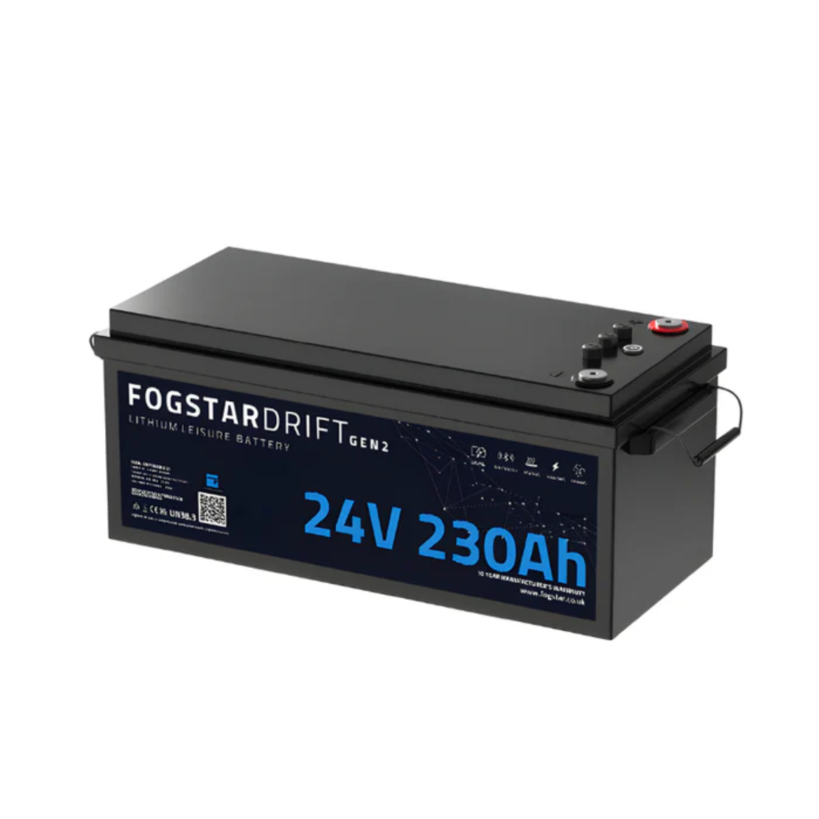 Fogstar Drift Gen2 230Ah 24V lithium leisure battery - lifepo4 for campervan electrical systems