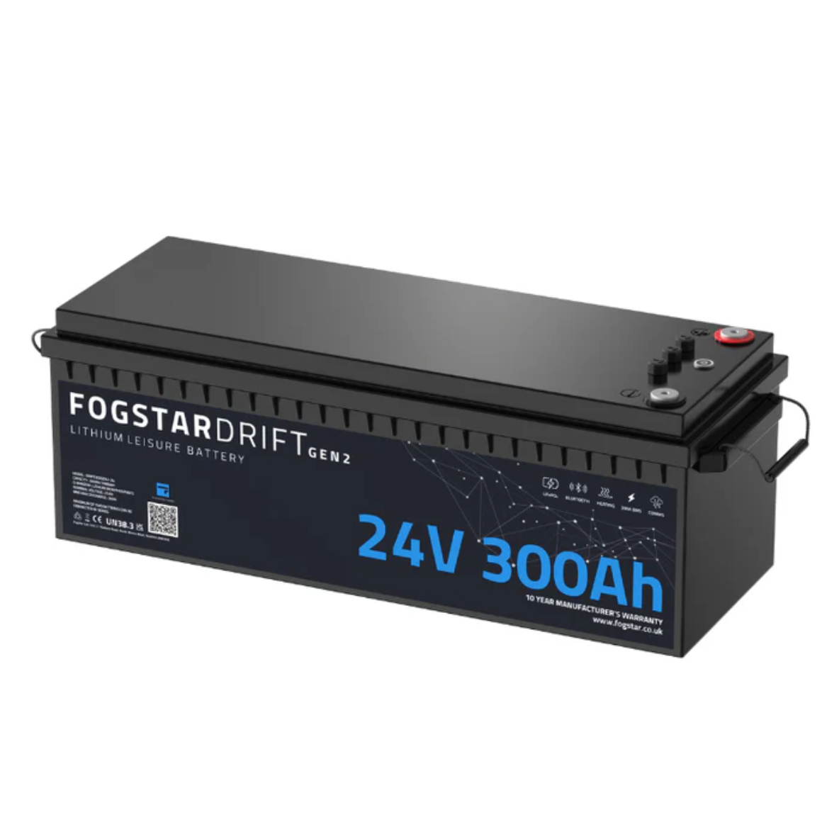 Fogstar Drift Gen2 300Ah 24V lithium leisure battery - lifepo4 for campervan electrical systems