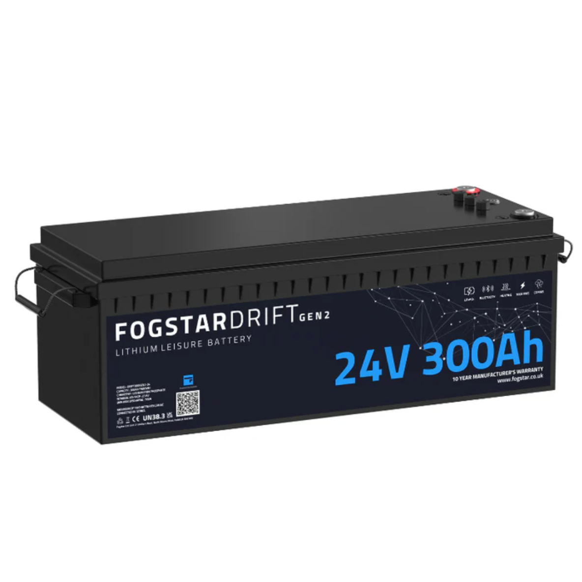 Fogstar Drift Gen2 300Ah 24V lithium leisure battery - lifepo4 for campervan electrical systems