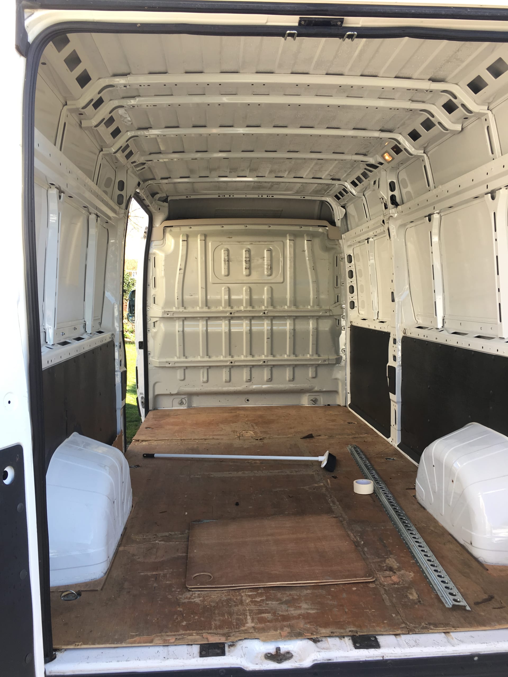 Jack's empty van before conversion