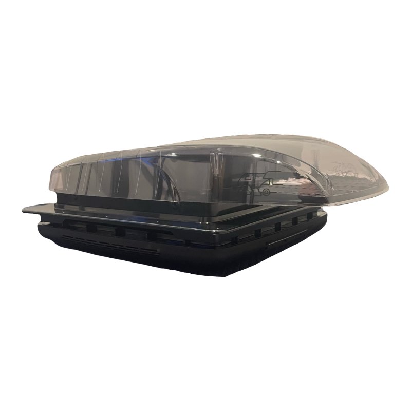 side view of Black Zephyr Rooflight clear/tint