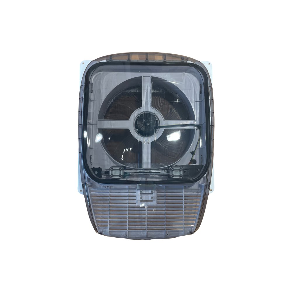 top view of White ZEPHYR 400x400 Clear-Tint Rooflight