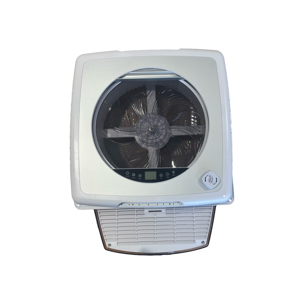 bottom view of White ZEPHYR 400x400 Clear-Tint Rooflight
