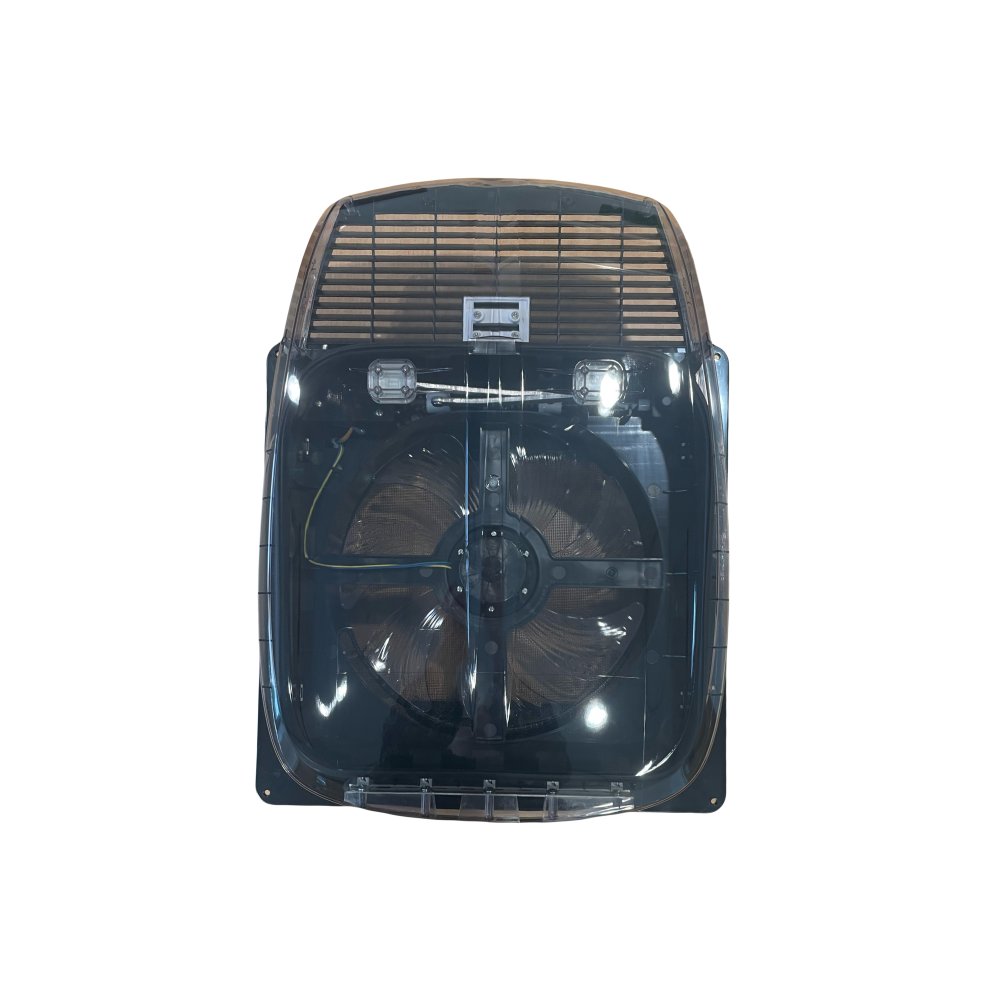 top view of Black Zephyr Rooflight clear/tint