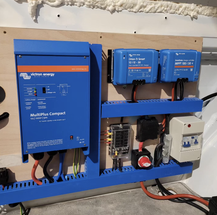 Huey's electrical Victron set up in his van