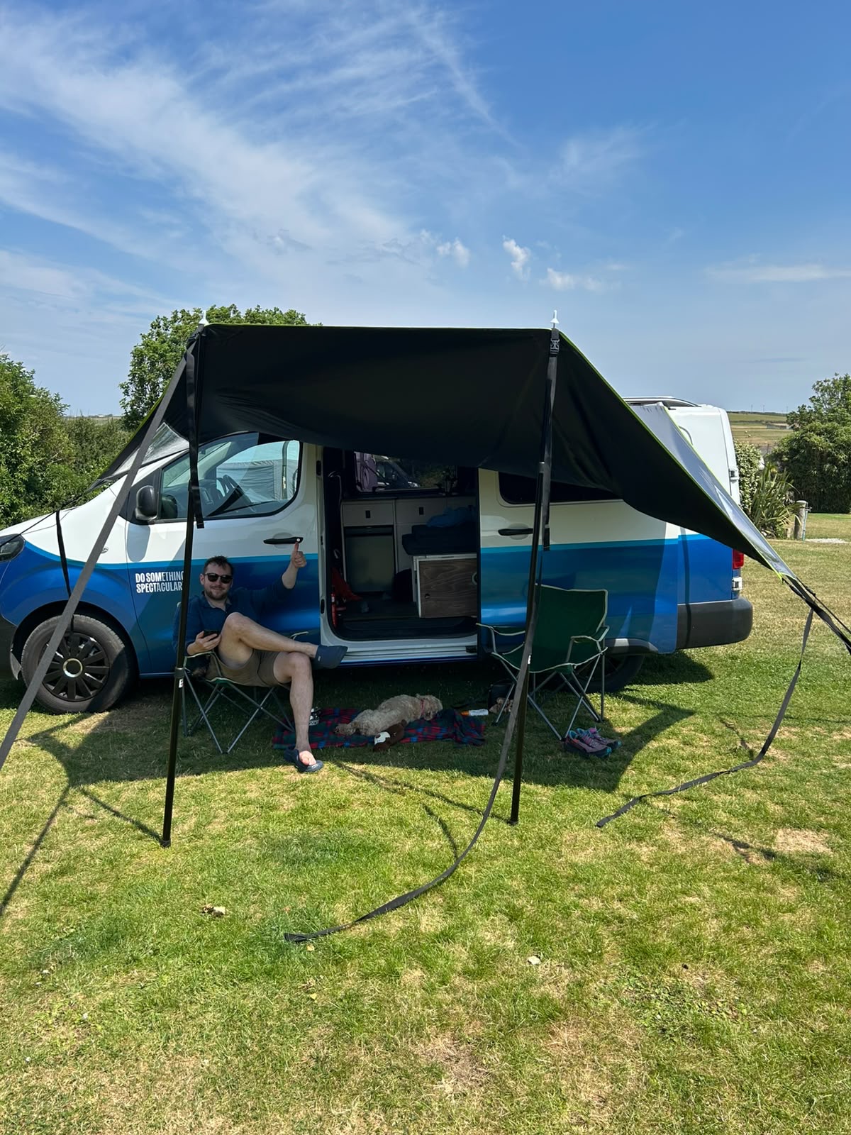 Sean Wilson's Vauxhall Vivaro on a campsite