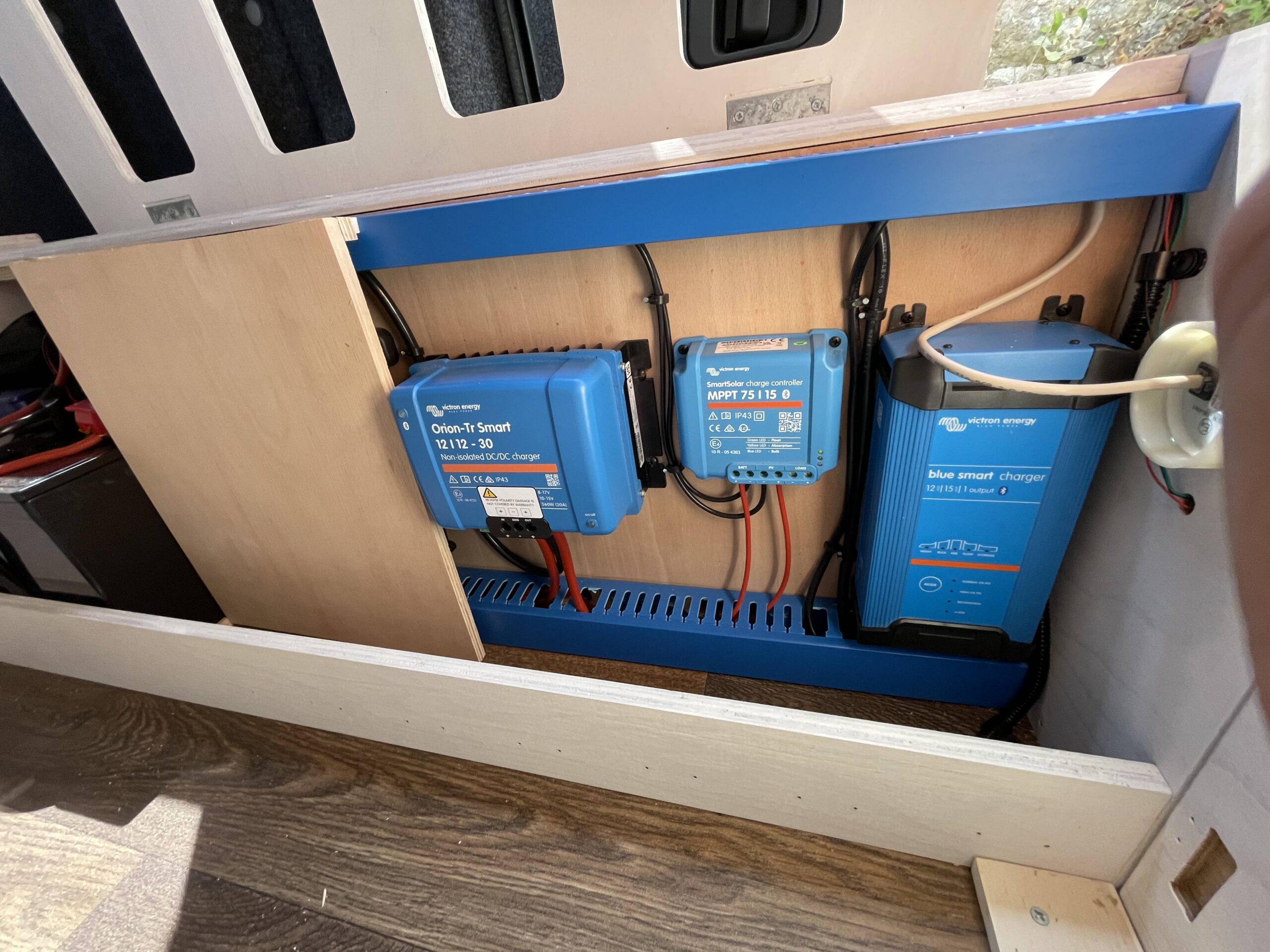 electric board Sean Wilson's Vauxhall Vivaro
